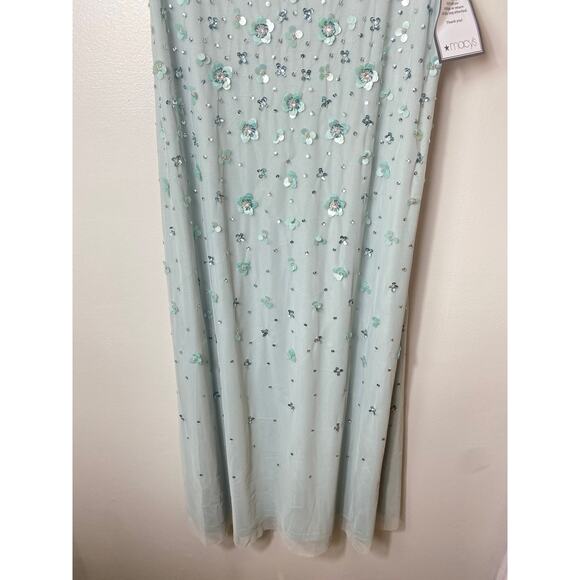 NWT ADRIANNA PAPELL DRESS GREEN MOTHER OF THE BRIDE BRIDESMAID EVENING FORMAL - Picture 9 of 16